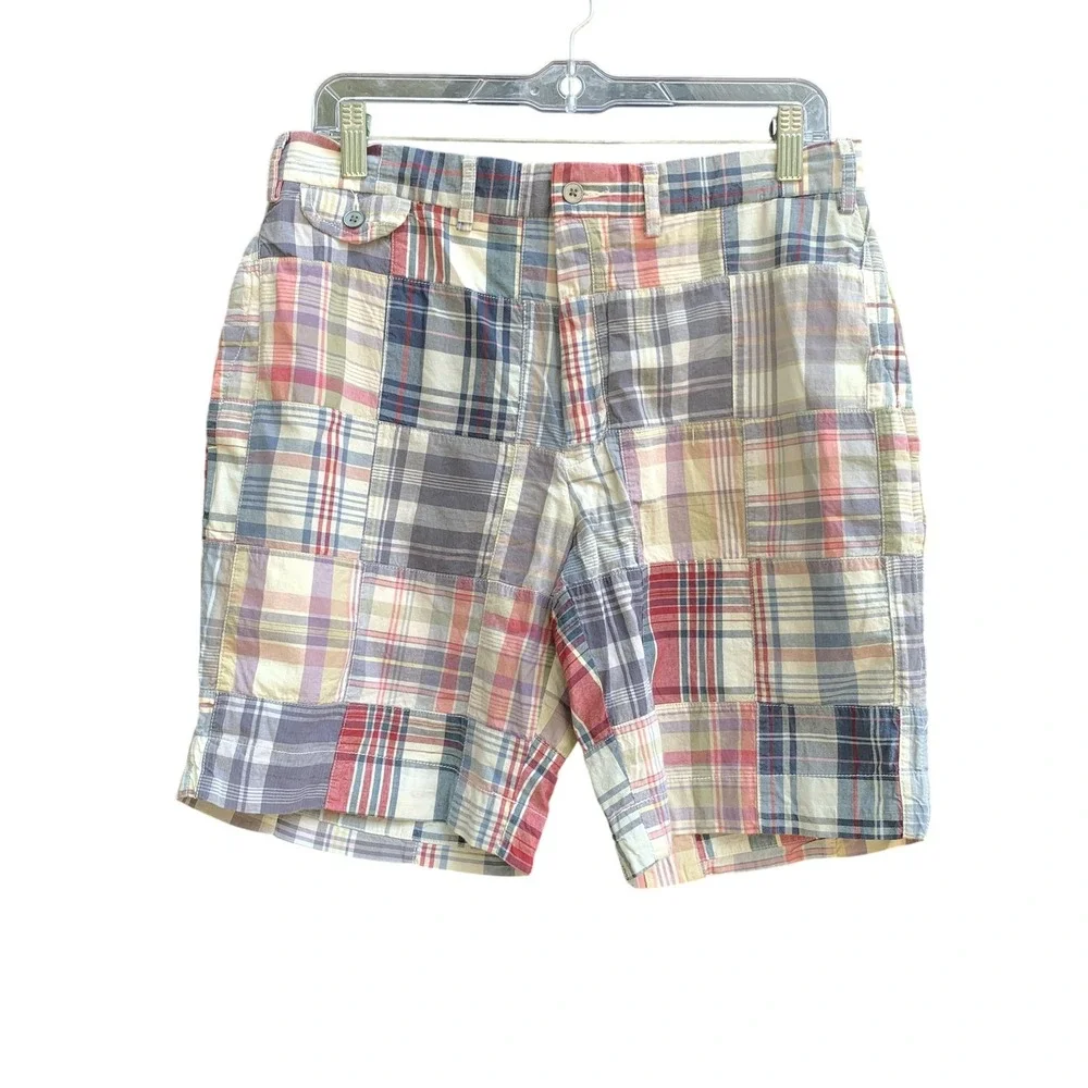 Polo Ralph Lauren Mens 32 Authentic India Madras Plaid Chino Shorts Preppy